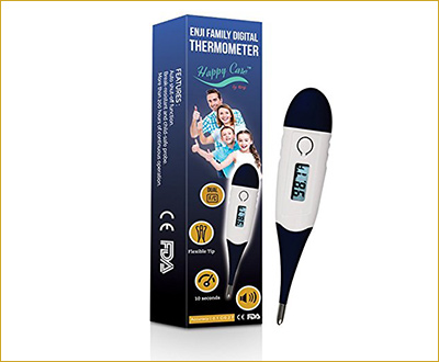 Best 2016 FDA Fast 10 Sec Reading Digital Medical Thermometer for Oral, Rectal, Axillary armpit Underarm Body Temperature by Enji