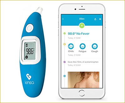Kinsa Digital Smart Ear Thermometer for Baby, Kid and Adult