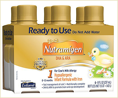 Nutramigen Formula for Cows Milk Allergy, Nursette Bottles, 2 Ounce (6 Count)