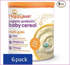 Happy Baby Organic Probiotic Baby Cereal with Choline